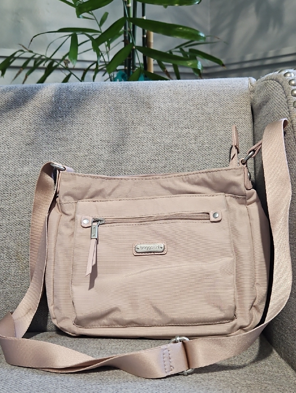 Baggallini Blush Pink Crossbody Bag with Adjustable Strap